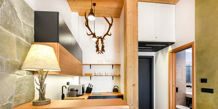 Apartmány ve Vysokých Tatrách s kuchyní a oddělenou ložnicí