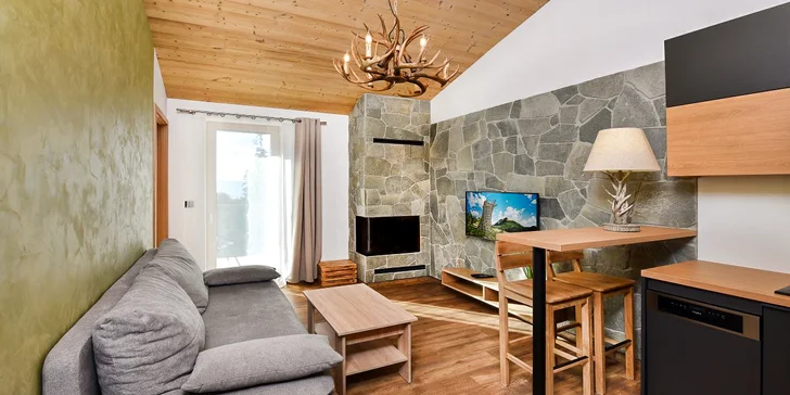 Apartmány ve Vysokých Tatrách s kuchyní a oddělenou ložnicí