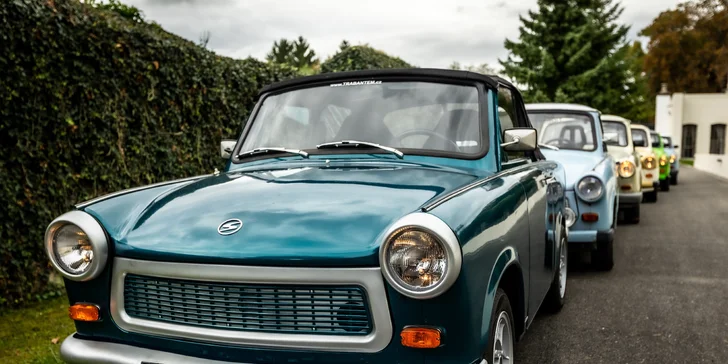 Zpátky do historie: půjčení Trabanta v Písku na 3 hod. a model Trabanta na památku