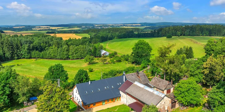Útulné apartmány v chalupě ve Žďárských vrších s možností sauny