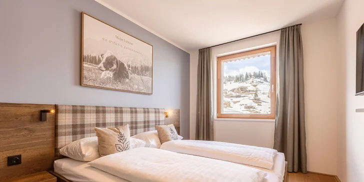 Nové krásné apartmány v rakouských Alpách se saunou až pro 4 osoby