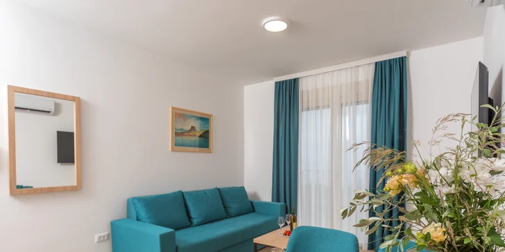 Krásné apartmány v Petrovaci, 200 metrů od pláže a střešní terasa s výhledem