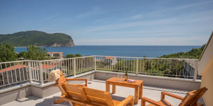 Krásné apartmány v Petrovaci, 200 metrů od pláže a střešní terasa s výhledem