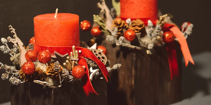 Workshop výroby vánočního květinového boxu nebo svícnu v Brně či Ostravě