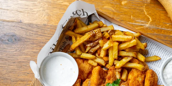 Miniřízečky z krkovice a kuřecího prsa s hranolky i dvě velká piva v Kozlovně Hlučín