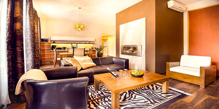 Luxusní rodinné apartmány v centru Košic: strava i privátní sauna či vířivá vana