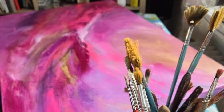 Zážitková malba obrazu: skupinová či individuální tvorba vybranou technikou