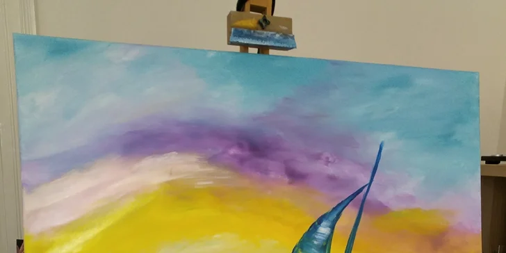 Zážitková malba obrazu: skupinová či individuální tvorba vybranou technikou