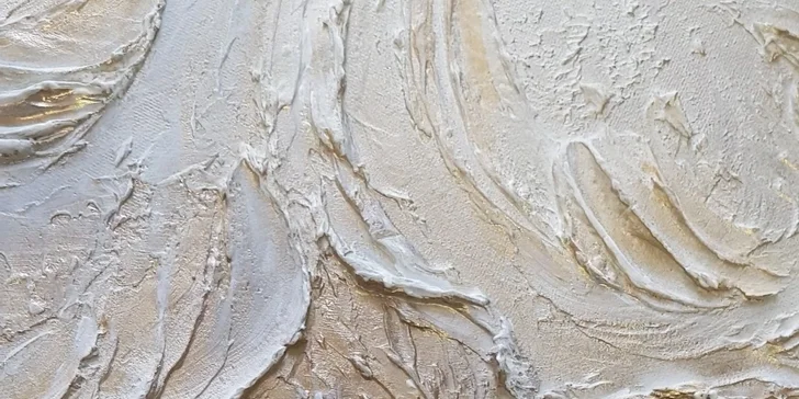 Skupinový kurz výroby strukturovaného obrazu ze stěrky a plátkového zlata