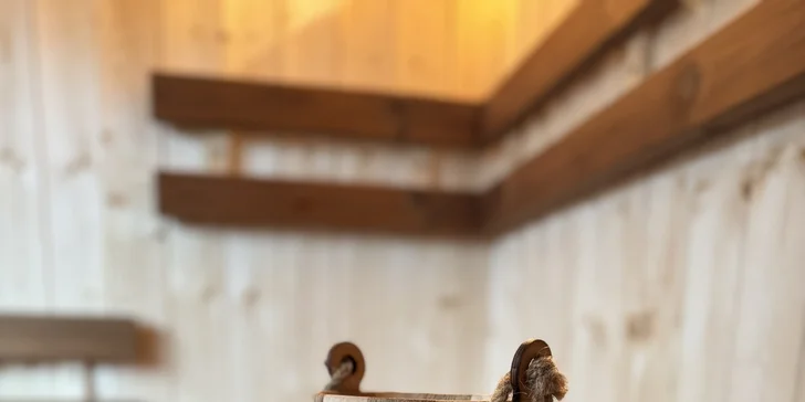 Relax ve Svojanově: tiny house Malý gurmán, vč. finské sauny a možnosti snídaně