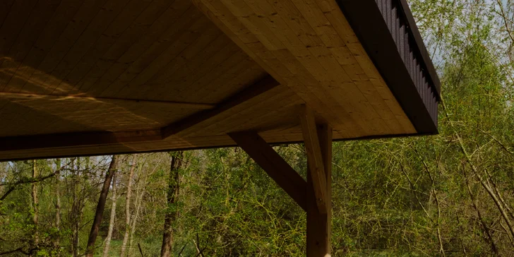 Relax ve Svojanově: tiny house Malý gurmán, vč. finské sauny a možnosti snídaně