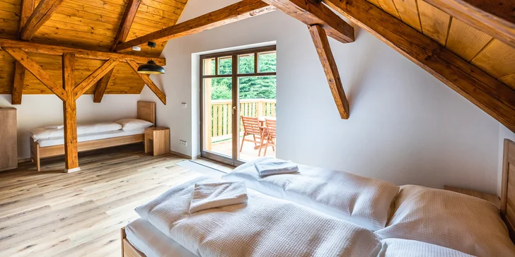 Luxusní apartmán v Beskydech na Bílé: až pro 4 osoby, vč. finské sauny