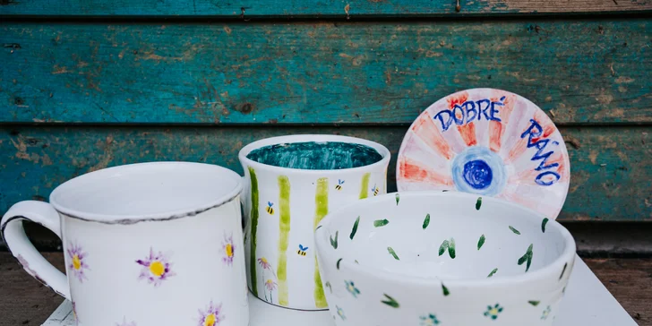 Malování keramiky Maříž: vytvořte si hrníček nebo misku a ozdobte je vlastní fantazií