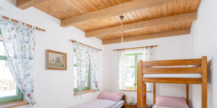 Útulné apartmány v chalupě ve Žďárských vrších s možností sauny