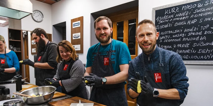 4hod. kurz vaření v oblíbené škole Presto: maso a steaky i degustace Wagyu