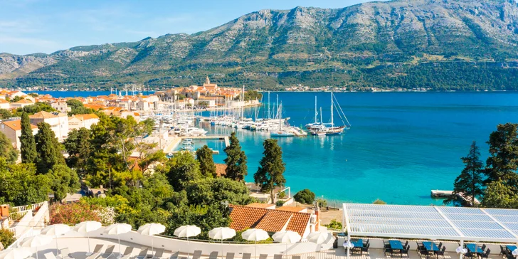 Relax na ostrově Korčula: 4* hotel se stravou, neomezeným wellness i večerním a dětským programem