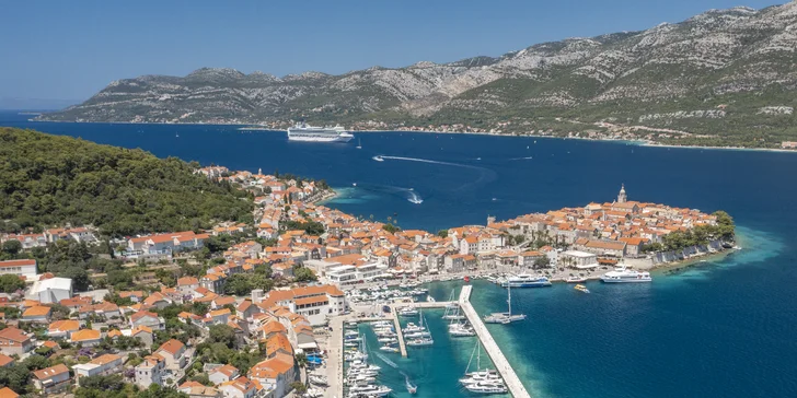 Relax na ostrově Korčula: 4* hotel se stravou, neomezeným wellness i večerním a dětským programem