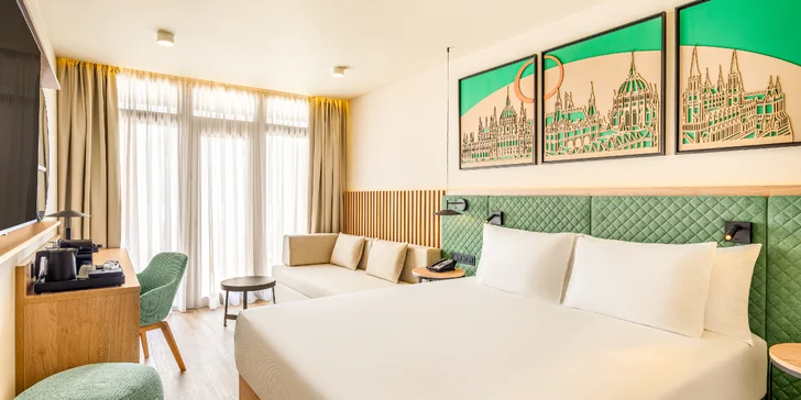 Čtyřhvězdičkový hotel v centru Debrecínu: polopenze i drink ve Sky Baru s panoramatickým výhledem