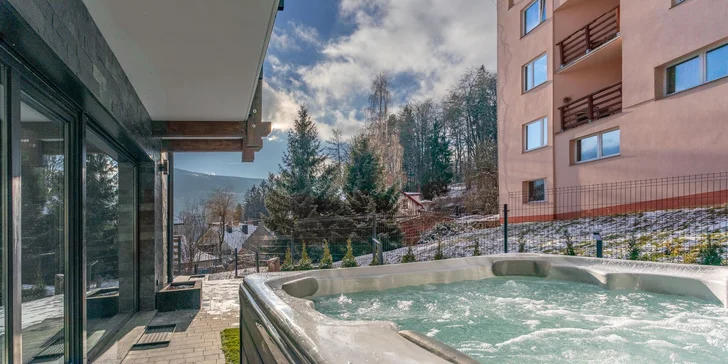 Dovolená ve Sklářské Porubě: apartmány s možností snídaní, sauna a vířivka