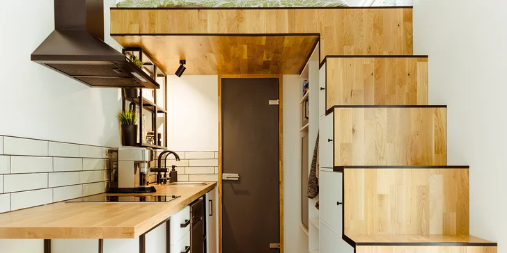 Relax ve Svojanově: tiny house Malý gurmán, vč. finské sauny a možnosti snídaně