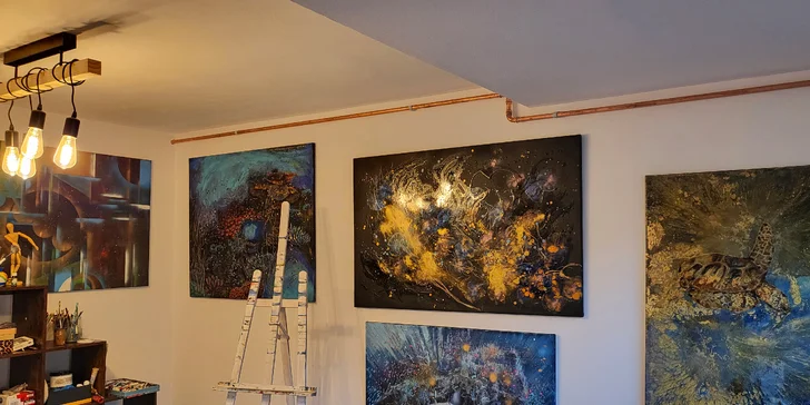 Individuální víkendový kurz olejomalby louky: pro 1-2 děti nebo dospělé