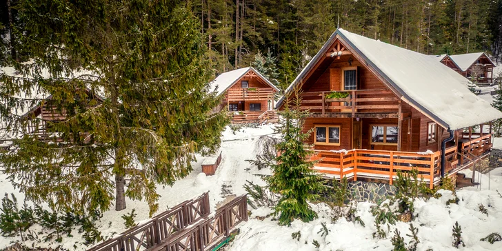 Lopušná Dolina pod Tatrami: pobyt v pokojích nebo chatce s wellness a možností stravování