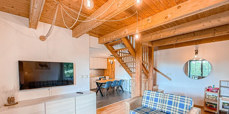 Chaty v Čisté v Krkonoších až pro 8 osob: sjezdovky, výlety a v létě bazén