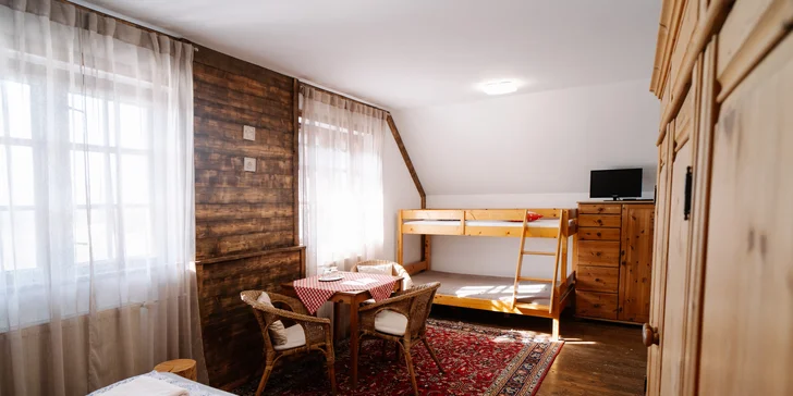 Pobyt v oblíbeném venkovském sídle Gazdovský dvor v Bešeňové s mini wellness