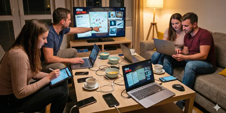 Napínavé vyšetřování z vašeho obýváku: online detektivní hra Případ jako Brno pro 1–5 hráčů