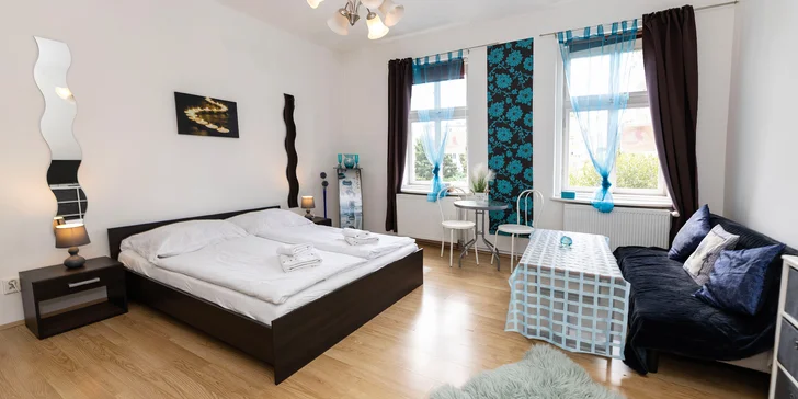 Pohoda a relax v Děčíně: podkrovní apartmány nedaleko zámku, možnost tělového rituálu