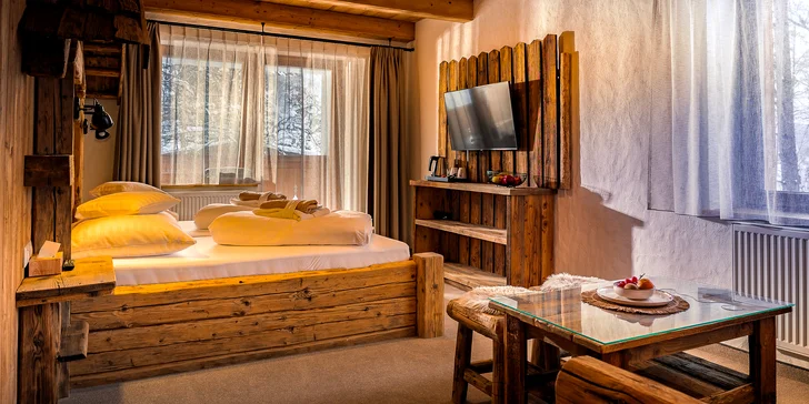 Pobyt ve Slovenském ráji v pohodlných pokojích i apartmánech: jídlo a wellness