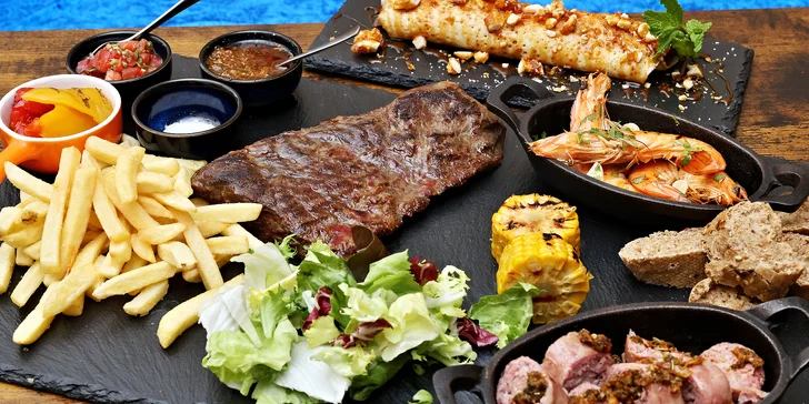Autentický kulinářský zážitek plný grilu: argentinské asado menu s flank steakem, provoletou a vínem