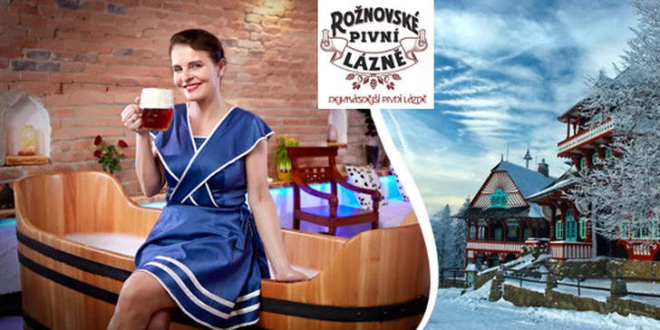 Luxusní relax v Rožnovských pivních lázních s pobytem na Pustevnách v hotelu Maměnka pro 2 osoby