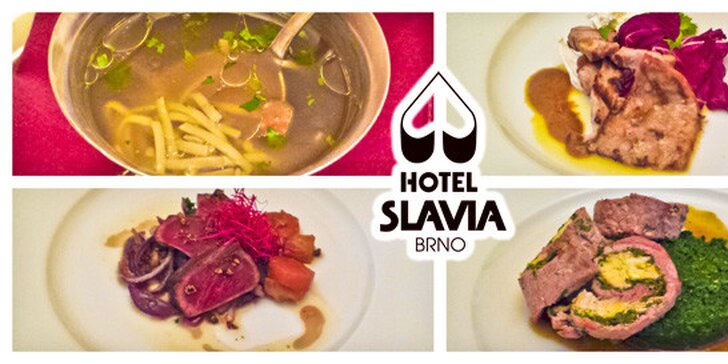 Zvěřinové 6chodové menu pro dva v hotelu Slavia