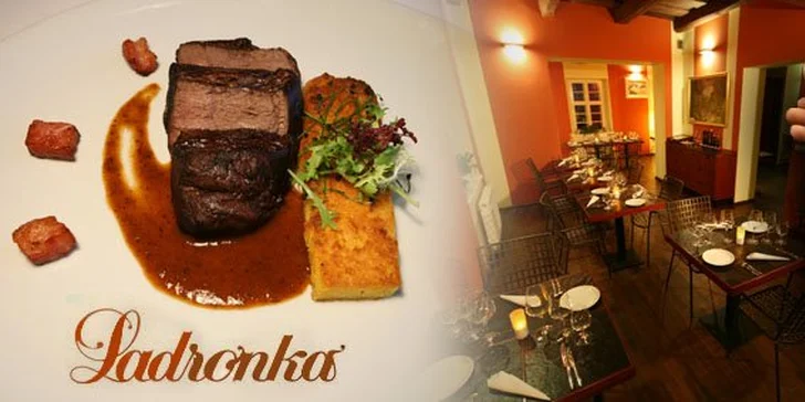999 Kč za gourmet menu pro dva a luxusní víno v restaurantu Ladronka v původní hodnotě 2696 Kč. Pohádkový filet mignon a další lahůdky se slevou 62 %.