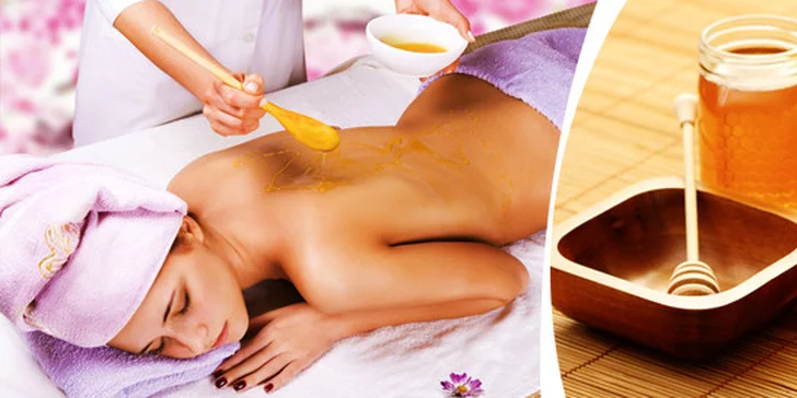 Medová detoxikační masáž se zábalem v délce 60 minut