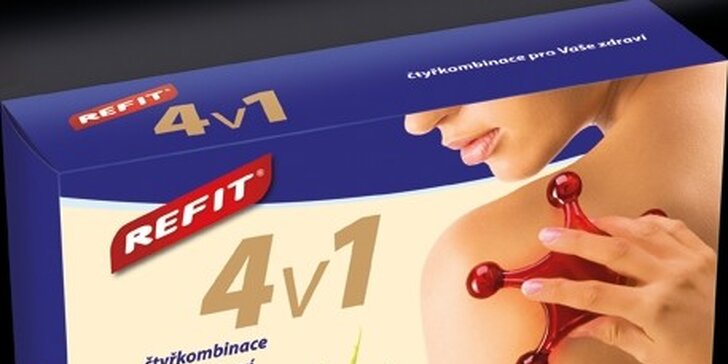REFIT 4v1 dárkový masážní balíček při bolesti zad, svalů a kloubů.
