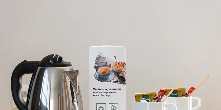 V apartmánoch si môžete uvariť čaj alebo kávu.