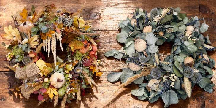 Workshop vázání sezónního či adventního věnce: pro 1 či 2 osoby, 2–3 hod.