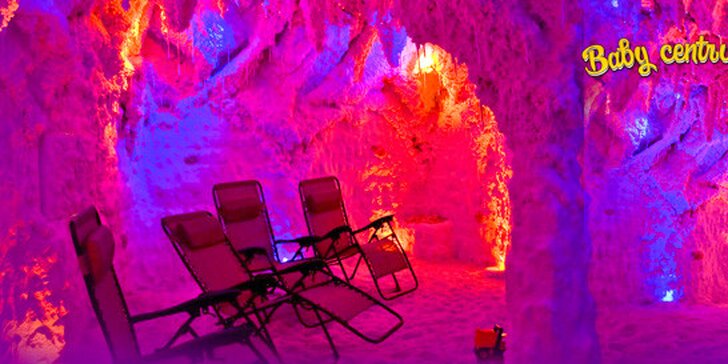 Vstup do solno-jodové jeskyně v Baby centru Šikulka pro dospělé i děti