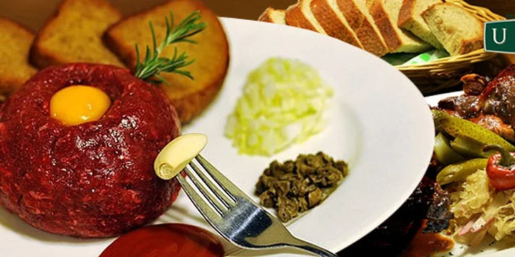 Pečené vepřové koleno či tatarák v restauraci U Sedlerů