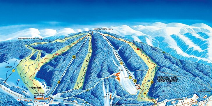 Celodenní 8hodinové skipasy do areálu Harrachov! Jeden z nejlepších skiareálů v ČR, výborné podmínky a skvělé lyžování i v březnu či v dubnu.