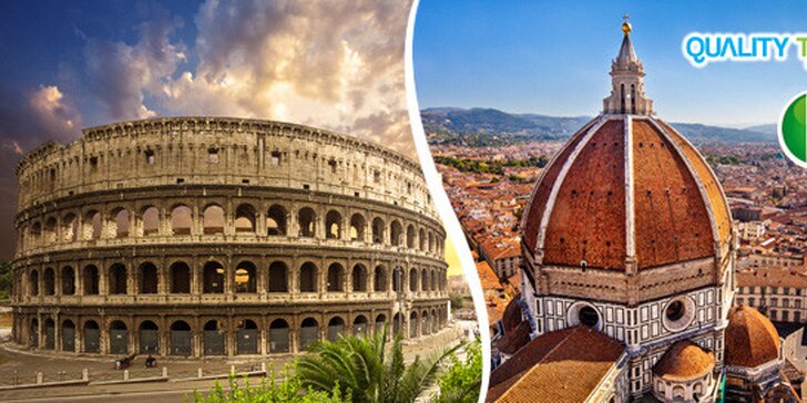 Florencie a Řím s ubytováním a snídaní