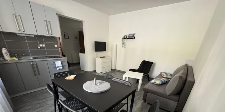 Na výběr jsou také apartmány s kuchyňkou (Apartmán 5).