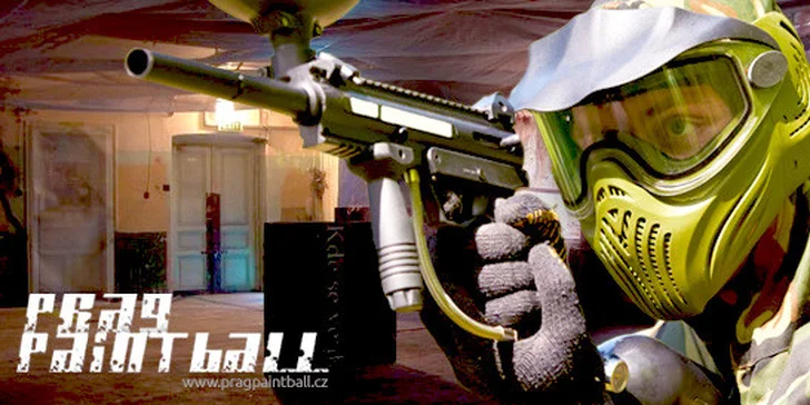 2 hodiny indoor paintballu na Václavském náměstí