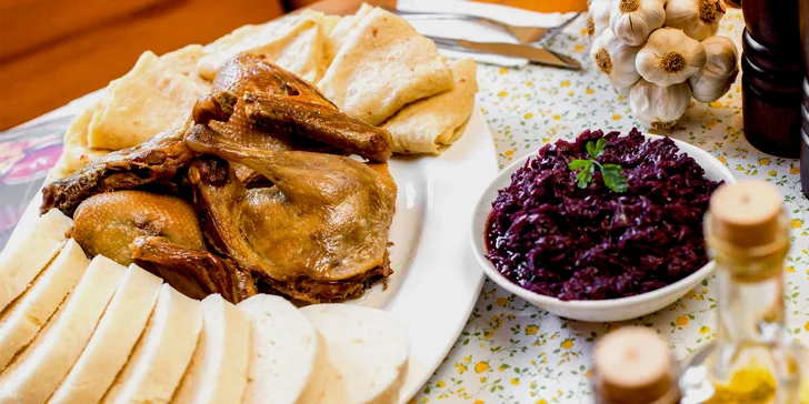 Poctivá, pomaly pečená kačica až pre 4 osoby v Carisime!