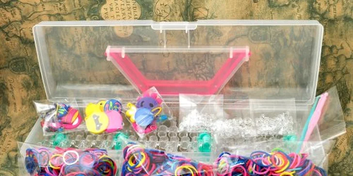 Rainbow Loom a Loom Bands Colorful Sady - duhovo - silikonové náramky