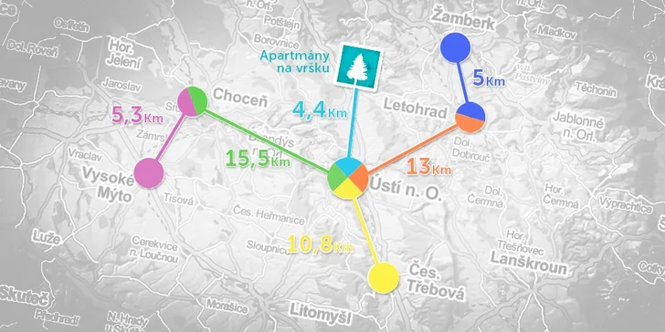 Nadšení budou také cyklisté. Tras je tu celá řada.