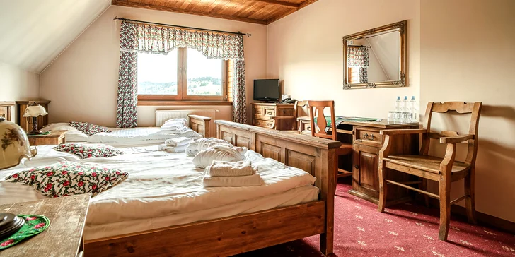 Prožít tu můžete několik kouzelných dnů, během nichž se vaším domovem stane dvoulůžkový nebo třílůžkový pokoj. 
