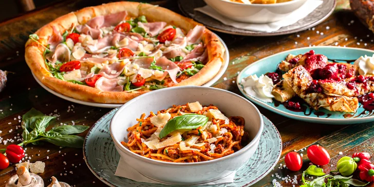 Lahodná pizza alebo domáce cestoviny pre dvoch s bowlingom zadarmo